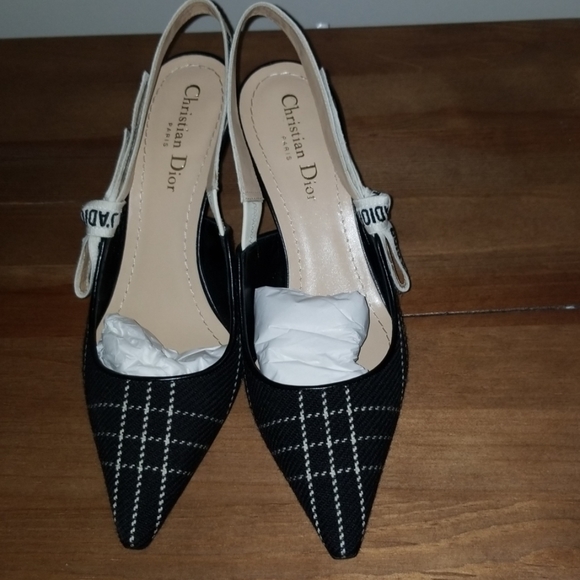 plaid slingback shoes